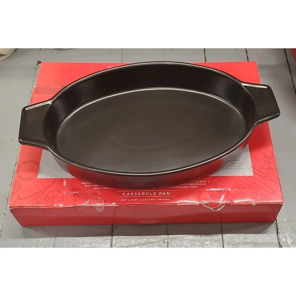 Open Box Parini Ceramic Cookware for the Grill Casserole Pan 14.8